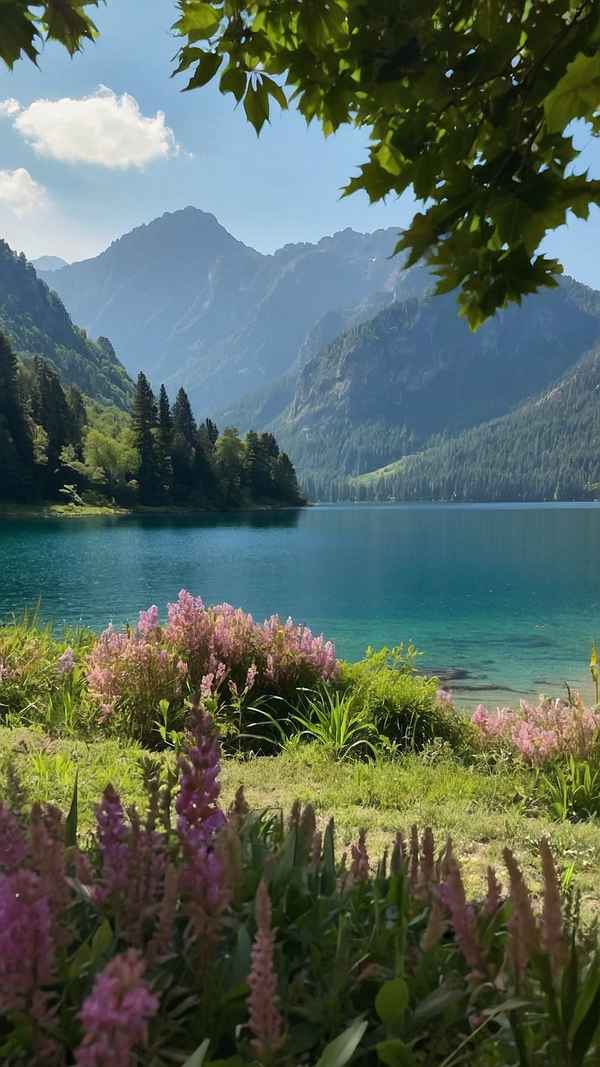 Paisagem natural luminosa com céu aberto e atmosfera tranquila